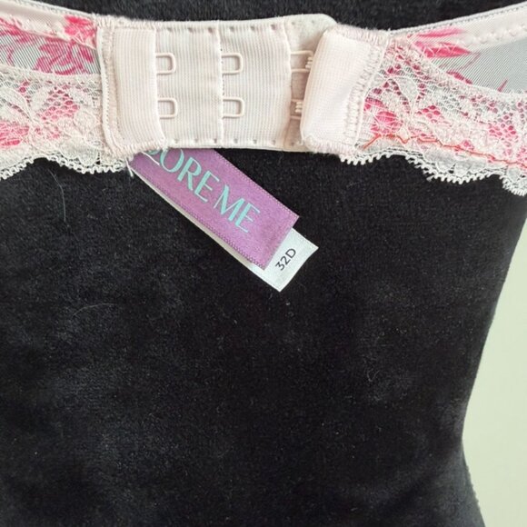 Light Pink Adore Me Floral Bra | 32D - Picture 4 of 4